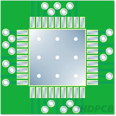 Via Holes under an IC Body