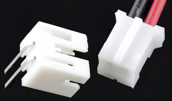Masculine (left) and feminine 2.0mm PH series JST connectors