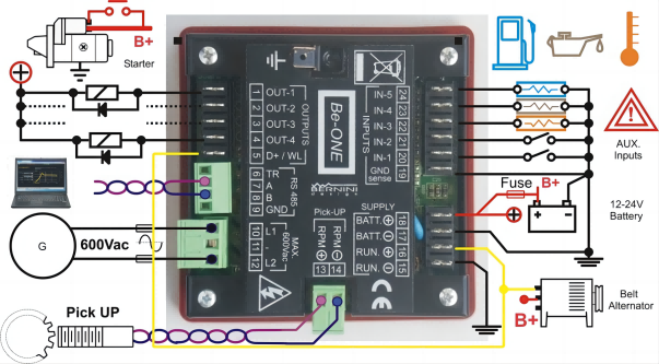 generator auto start and stop circuit diagram