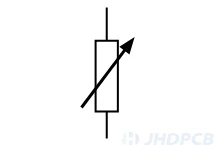 Variable resistor (Europe) Symbol