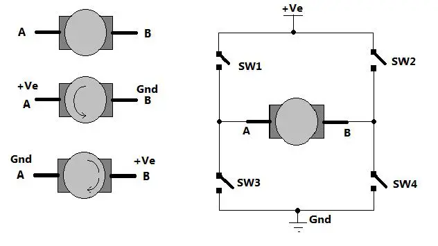 H-Bridge – To Control the Spinning Direction