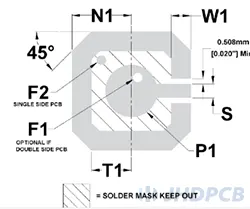 Single sided pad